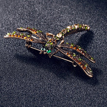 Load image into Gallery viewer, New Fashion Jewelry Women's Vintage Noble Dragonfly Crystal Scarf Pin Brooches