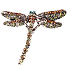 Load image into Gallery viewer, New Fashion Jewelry Women's Vintage Noble Dragonfly Crystal Scarf Pin Brooches